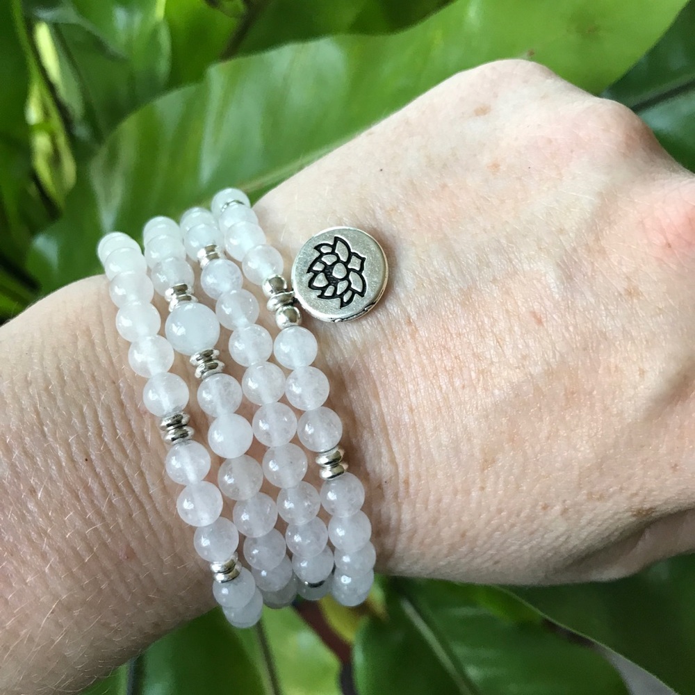 Lotus Quartz Crystal Gemstone necklace/bracelet - Picture 6 of 7